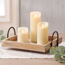 Flicker Flame Battery-Operated Candle - 3" X 8" - Grandin Road