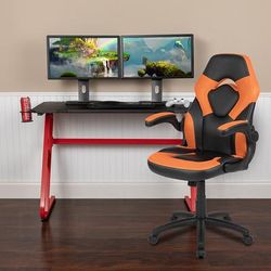 Red Gaming Desk and Chair Set - Flash Furniture BLN-X10RSG1030-OR-GG