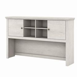 Bush Furniture Yorktown 60W Desk Hutch in Linen White Oak - Bush Furniture WC40431-03