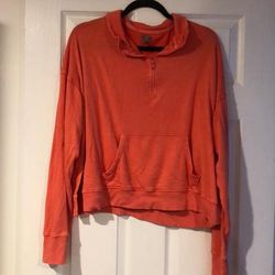 American Eagle Outfitters Tops | 1/4 Zip | Color: Orange | Size: L