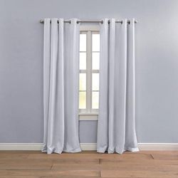 Wide Width BH Studio Room-Darkening Grommet Panel by BH Studio in Shell (Size 54" W 84" L) Window Curtain