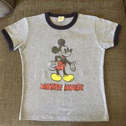 Disney Tops | Glitter Mickey Mouse T-Shirts | Color: Blue | Size: S