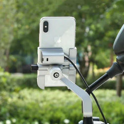 SMOYNG-Support de Téléphone en Aluminium pour Moto et Vélo avec Chargeur USB pour Guidon