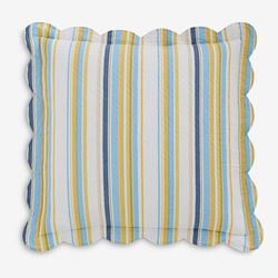 Florence Euro Sham by BrylaneHome in Sky Blue Stripe (Size EURO)