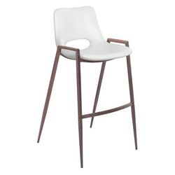 Desi Bar Chair (Set of 2) White - Zuo Modern 109070