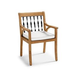 Set of 2 Ambra Dining Arm Chair Replacement Cushions - Solid, Sailcloth Seagull - Frontgate