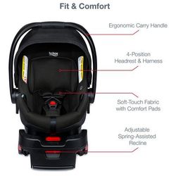 Britax B-Lively & B-Safe Gen2 Travel System - Eclipse Black SafeWash