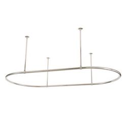 Randolph Morris Clawfoot Tub Oval Shower Enclosure - 30 X 60 Inch RMO30X60-BN