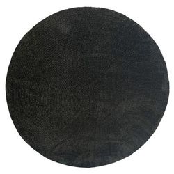 Chenille Solid Braid Collection Reversible Indoor Area Rug, 96" Round by Better Trends in Black (Size 96" ROUND)
