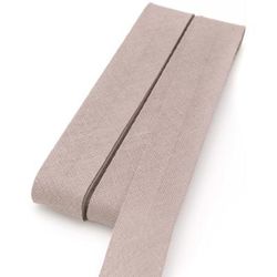 buttinette Biais en coton, taupe, largeur : 2 cm, longueur : 5 m