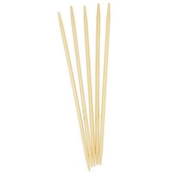 buttinette Aiguilles double pointes, bambou, 15 cm