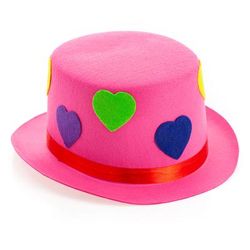 Chapeau haut-de-forme "cœurs"