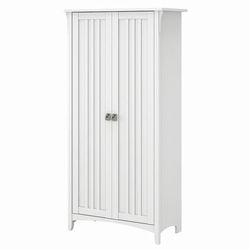 Bush Furniture Salinas Tall Storage Cabinet with Doors in Pure White - Bush Furniture SAS332G2W-03