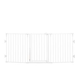 Flexi Extra Wide Metal Pet Gate, 2" L X 76" W X 30" H, 2 IN, White