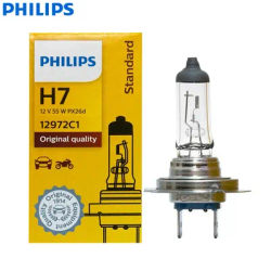 Philips Standard H7 12V 55W PX26d 12972C1 lampe lumineuse lumière originale voiture halogène phare Auto ampoule feux de croisement ECE (simple)