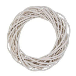 Couronne en osier, blanc, 30 cm Ø