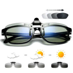 Lunettes de soleil polarisées carrées à clipser pour hommes lunettes de soleil d'aviation