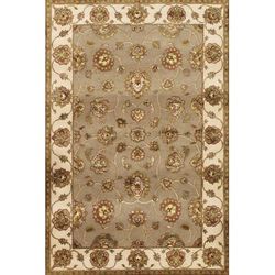 "Agra Collection Hand-Knotted Silk and Wool Area Rug- 4' 1" X 6' 2" - Pasargad Home PPS-3 CAMEL 4X6"