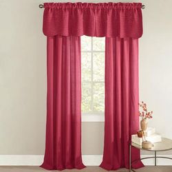 Florence Panel Set with Tiebacks by BrylaneHome in Burgundy Curtain