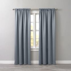 Wide Width BH Studio Room-Darkening Rod-Pocket Panel by BH Studio in Pewter (Size 54" W 84" L) Window Curtain