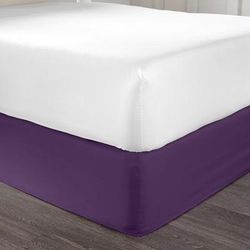 BH Studio Microfiber Bedskirt by BH Studio in Plum (Size TWIN)