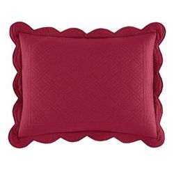100% Cotton Florence Sham by BrylaneHome in Burgundy (Size KING) Pillow