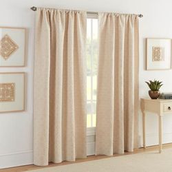Wide Width Bogart European Matelassé Window Panel Pair by Sky Home in Taupe (Size 50" W 84" L)