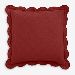 100% Cotton Florence Euro Sham by BrylaneHome in Burgundy (Size EURO)