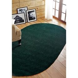 Better Trends Chenille Solid Braid Collection Reversible Indoor Area Utility Rug in Vibrant Colors, by Better Trends in Emerald Green (Size 30X50 OVA