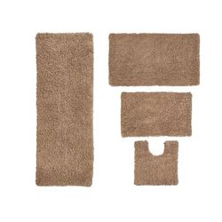 Fantasia 4-Pc. Bath Rug Set by Home Weavers Inc in Linen (Size 4 RUG SET)