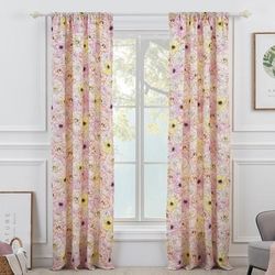 Misty Bloom Curtain Panel by Greenland Home Fashions in Pink