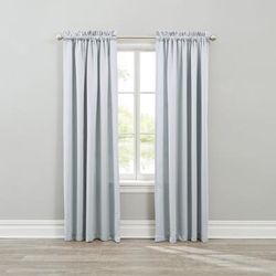 Wide Width BH Studio Room-Darkening Rod-Pocket Panel by BH Studio in Shell (Size 54" W 72" L) Window Curtain