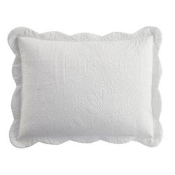 Lily Pinsonic Damask Sham by BrylaneHome in White (Size STAND) Pillow
