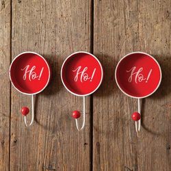 Set of Three Ho! Ho! Ho! Wall Hooks - CTW Home Collection 370385