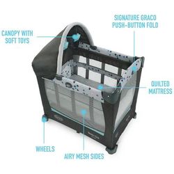 Graco Travel Lite Crib with Stages - Lauren