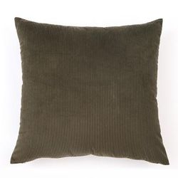 Solid Ribbed Toss Pillow by Evergrace Home in Olive (Size 18" X 18")