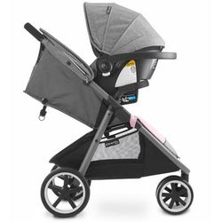 Evenflo GOLD SensorSafe Verge3 Smart Travel System with SecureMax Smart Infant Car Seat - Opal Pink