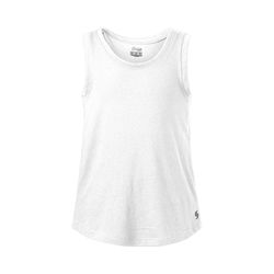 Soffe 6504G Girls Camp Tank Top in White size XS | Polyester Blend