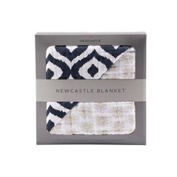 Morrocan Blue And Traveler Dot Cotton Muslin Newcastle Blanket - Newcastle Classics 672