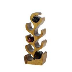 Juniper + Ivory 28 In. x 11 In. Rustic Wine Holder Rack Brown Wood - Juniper + Ivory 66074