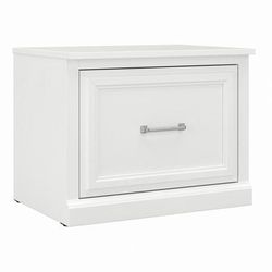 "kathy ireland® Home by Bush Furniture Woodland 24W Small Shoe Bench with Drawer in White Ash - Bush Furniture WDS124WAS-03 "
