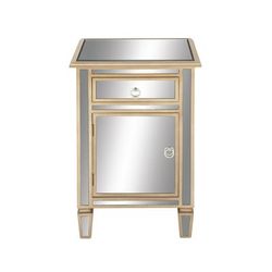 Juniper + Ivory 30 In. x 19 In. Glam Cabinet Beige Mirror - Juniper + Ivory 56668