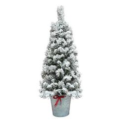 4Ft Flocked Pot Christmas Tree- Jeco Wholesale CH-CT85