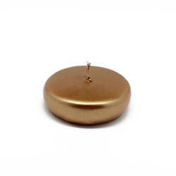 2 1/4 Inch Metallic Bronze Gold Floating Candles (96Pcs/Case) Bulk- Jeco Wholesale CFZ-099_4