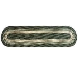 Alpine Braid Collection Reversible Indoor Area Rug, 24" x 108" Runner by Better Trends in Hunter Stripe (Size 24X108 RUNR)