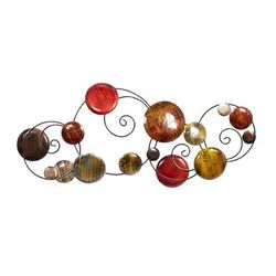 Juniper + Ivory 41 In. x 17 In. Contemporary Ornamental Wall Decor Multi Colored Metal - Juniper + Ivory 69066