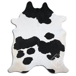 Cowhide Area Rugs NATURAL HAIR ON COWHIDE BLACK AND WHITE 3 - 5 M GRADE B size ( 32 - 45 sqft ) - Big