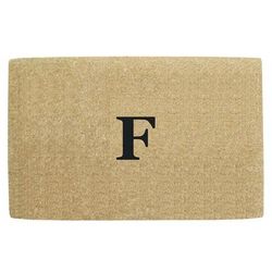 Monogrammed Brown Coir 22 x 36 Heavy Duty Door Mat - 22 inches x 36 inches