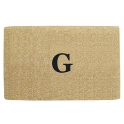 Monogrammed Brown Coir 22 x 36 Heavy Duty Door Mat - 22 inches x 36 inches