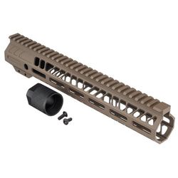 TRYBE Defense AR-15 M-LOK 12in Lightweight Handguard w/ Full Rail Flat Dark Earth 12 Inch HDG12FR-FDE